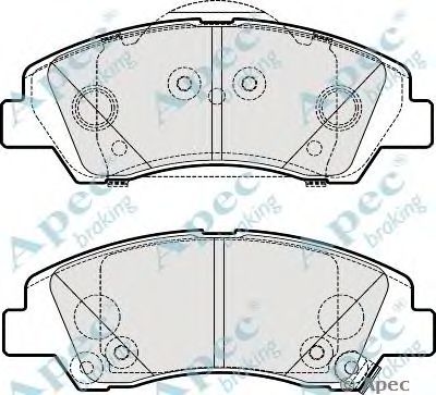 APEC BRAKING pad2012 -  Комплект тормозных колодок, дисковый тормоз